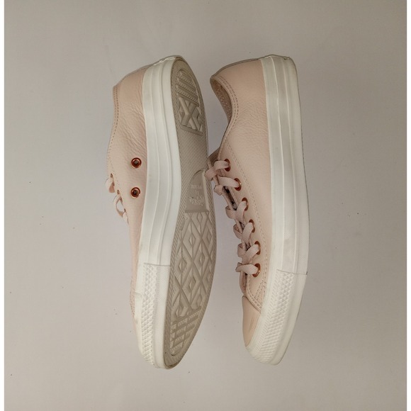 Converse All Star Lace Up Leather Sneaker Size W8/M6 Cap Toe Pink Streetwear - Picture 5 of 9